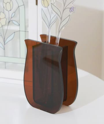 salut!(サリュ) アクリルフラワーベース／Flower Art Glass