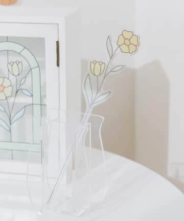 salut!(サリュ) アクリルフラワーピック／Flower Art Glass