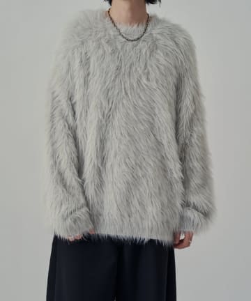 Lui's(ルイス) シャギークルーネックニット