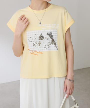 COLLAGE GALLARDAGALANTE(コラージュ ガリャルダガランテ) 【きれいめロゴTシャツ】フォトロゴTシャツ