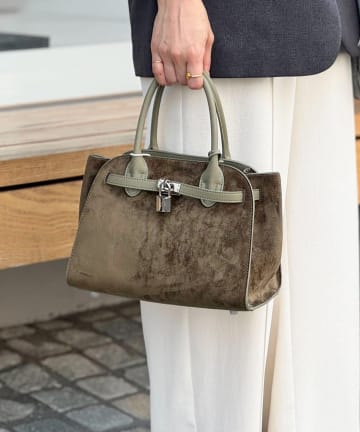 【松葉☆別注アイテム】【SINBONO/シンボノ】 スエードコンビトートバッグ