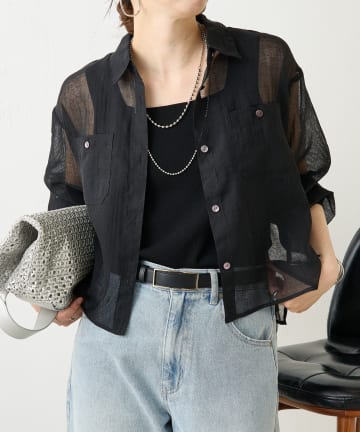 Jena　espace merveilleux(ジェナ　エスパスメルヴェイユ) ボタン付ダブルポケットシャツ