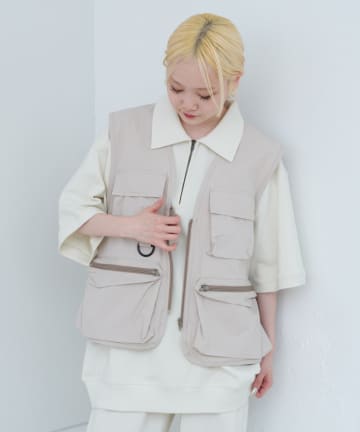 OUTLET(アウトレット) 【Kastane】ヘビーウェイトカットソーハーフジップポロシャツ