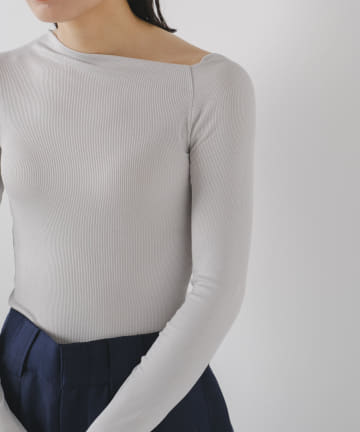 OUTLET(アウトレット) 【Pasterip】One shoulder rib Tee