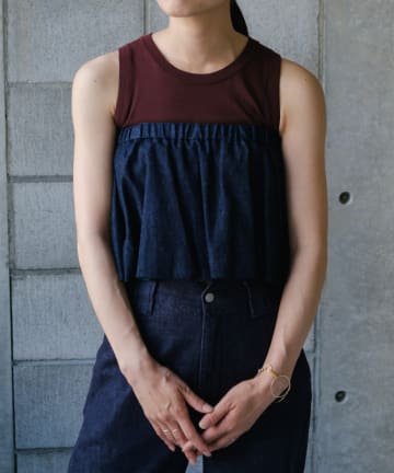 OUTLET(アウトレット) 【Pasterip】Denim balloon bustier
