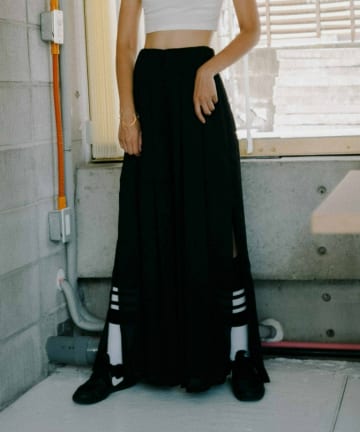 OUTLET(アウトレット) 【Pasterip】Sheer pleated pants