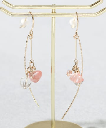 カラーストーンメタルピアス