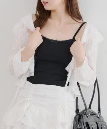 NICE CLAUP / OLIVE des OLIVE OUTLET(ナイスクラップ  / オリーブ デ オリーブ アウトレット) 【RMAF】カップ付レースキャミ