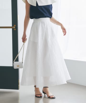 La boutique BonBon(ラブティックボンボン) 【涼しくて美シルエット】シアージャガードスカート