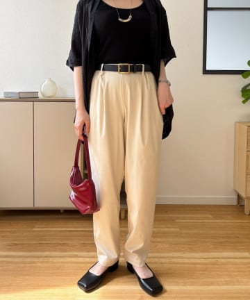 LOCUST(ローカスト) 接触冷感ストレッチテーパードパンツ