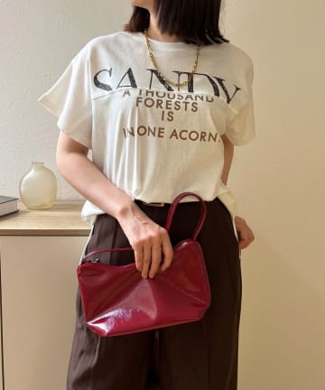 LOCUST(ローカスト) リメイク風上下切替ドルマンTシャツ