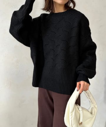 LOCUST(ローカスト) 【着映え 】柄編みニット