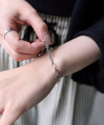 《金属アレルギー対応/ステンレス》アズキチェーンブレスレット
