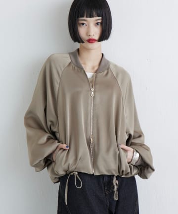 Lui's(ルイス) サテンボリュームブルゾン