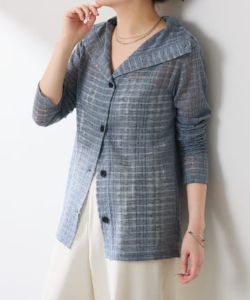 COLLAGE GALLARDAGALANTE(コラージュ ガリャルダガランテ) 【4通りで着れる】Q.anos シアー4WAYカーディガン