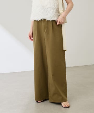 【脚長効果/細見え】Q.anos サスペンダーパンツ