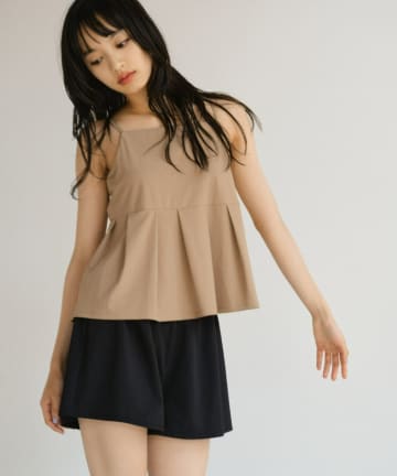 OUTLET(アウトレット) 【earthy_】 スイムタックフレアキャミソール
