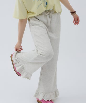 w closet(ダブルクローゼット) 【Your project Item♡】裾フリルスウェットパンツ