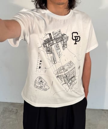 CIAOPANIC(チャオパニック) Geo Code graphic T-shirt