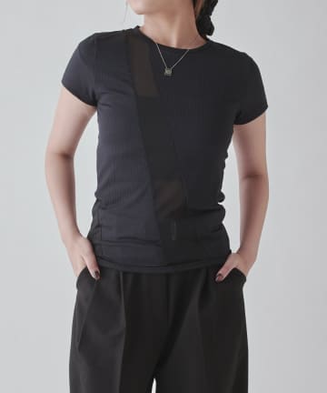 OUTLET(アウトレット) 【Lui's】カットアウトリブトップス