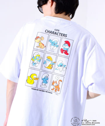 FREDY & GLOSTER(フレディ アンド グロスター) 「CUTE CHARACTERS」スマーフ集合 バックプリントTシャツ③