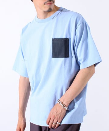FREDY & GLOSTER(フレディ アンド グロスター) 【GLOSTER】ハンドステッチ ポケットTシャツ ポケT ワンポイント