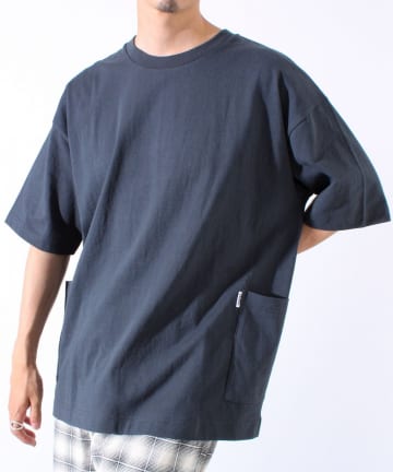 FREDY & GLOSTER(フレディ アンド グロスター) 【GLOSTER】バックステッチ サイドポケットTシャツ ビックシルエット