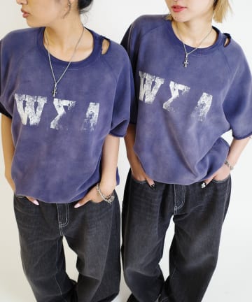 WHO’S WHO gallery(フーズフーギャラリー) 【From Vintage】 WRONGダメージ半袖スウェット  / 2サイズ
