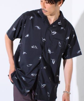 FREDY & GLOSTER(フレディ アンド グロスター) 【FREDYMAC】動物モチーフ 総柄 半袖オープンカラーシャツ アロハシャツ