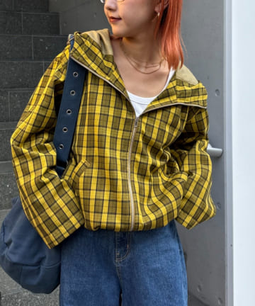 CIAOPANIC TYPY(チャオパニックティピー) 【UNISEX】チェックフルジップシャツジャケット