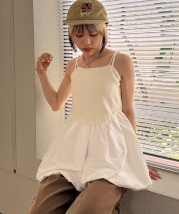 w closet(ダブルクローゼット) バルーンベアキャミ