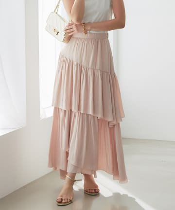 La boutique BonBon(ラブティックボンボン) 【miki監修・盛れるシルエット】イレヘムティアードスカート