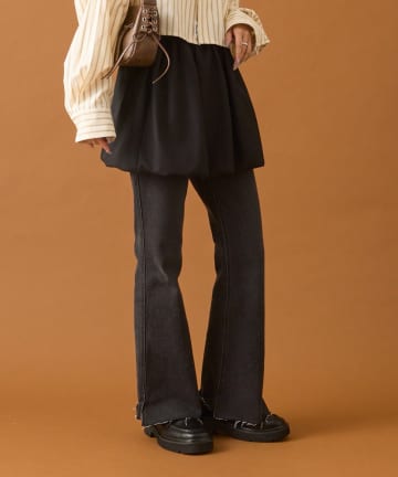 mystic(ミスティック) スリットフレアデニム