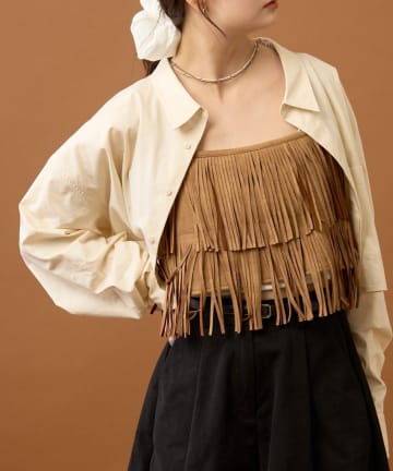 mystic(ミスティック) フェイクスウェードフリンジビスチェ