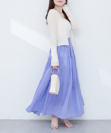 natural couture(ナチュラルクチュール) インド綿ボイルティアードスカート