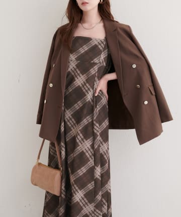 natural couture(ナチュラルクチュール) カットジョーゼットキャミワンピース