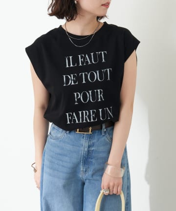 NICE CLAUP / OLIVE des OLIVE OUTLET(ナイスクラップ  / オリーブ デ オリーブ アウトレット) 【RMAF】フレンチプリントTシャツ