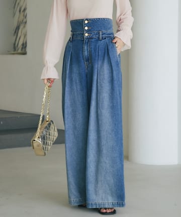 ラブティックボンボン デニム La boutique BonBon（ラブティックボンボン）の「ワイドデニム（デニム