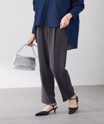 【伸縮性◎ウエスト調整可】ウーリーヴィンテージツイルパンツ