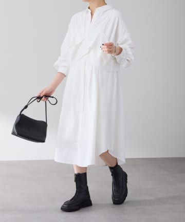 COLLAGE GALLARDAGALANTE(コラージュ ガリャルダガランテ) 【ロングシーズン着れる】キャミSETシャツワンピース