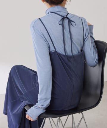 COLLAGE GALLARDAGALANTE(コラージュ ガリャルダガランテ) 【高見え素材】ベロアキャミワンピース