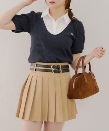 NICE CLAUP / OLIVE des OLIVE OUTLET(ナイスクラップ  / オリーブ デ オリーブ アウトレット) 【RMAF】シャツドッキングプルオーバー