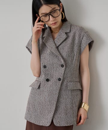 LOUNGEDRESS(ラウンジドレス) キャップスリーブWジレ
