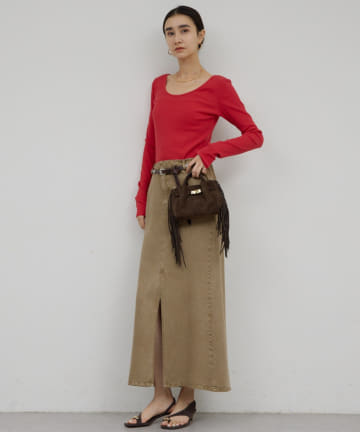 GALLARDAGALANTE(ガリャルダガランテ) 【新色/XSサイズ登場】【セットアップ対応】リヨセルスリットスカート