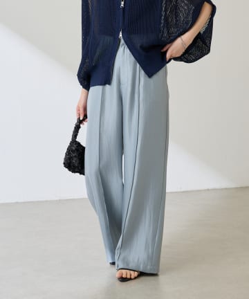 【2サイズ展開】サテンワイドパンツ
