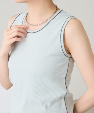 COLLAGE GALLARDAGALANTE(コラージュ ガリャルダガランテ) 【新型】【C′NOTE/ノート】シアーパイピングタンクトップ