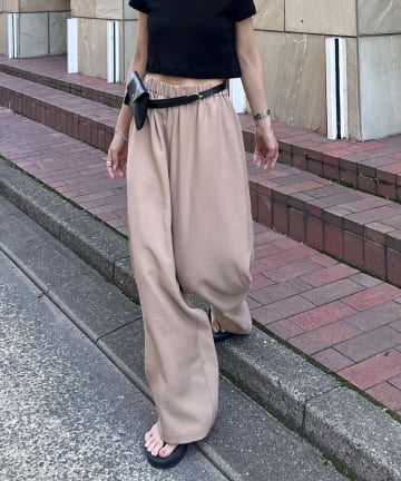 CIAOPANIC TYPY(チャオパニックティピー) 【パルクロ限定】（PONてら企画）テックリネンワイドパンツ