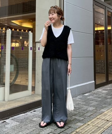 CIAOPANIC TYPY(チャオパニックティピー) ≪3サイズ展開≫テックリネンワイドパンツ