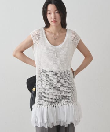 LOUNGEDRESS(ラウンジドレス) フリンジニットベスト