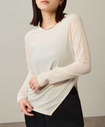 Omekashi(オメカシ) シアーベロアロングTシャツ